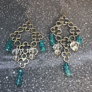 Artist Designed Silver and Glass Earrings